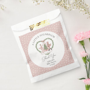 A Little Sugarplum Pink Nutcracker Baby Shower Favour Bag