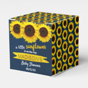 A Little Sunflower Is On The Way! Baby Shower Favor Box