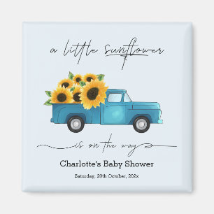 A Little Sunflower Is On The Way Baby Shower Magnet