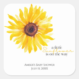 A Little Sunflower is on the Way Shower Sticker
