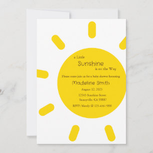 A Little Sunshine is on the Way Invitation, Baby Invitation