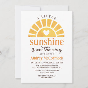 A Little Sunshine On the Way Baby Shower Invitation