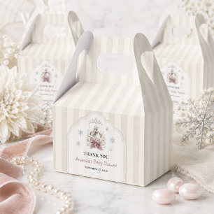 A Little Swan Winter Princess Baby Shower Favor Box