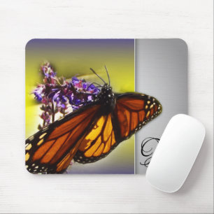 A Little Sweet Butterfly (monogram) Mouse Pad