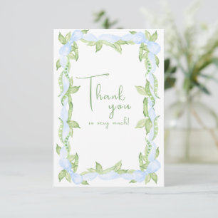 A Little Sweet Pea Boy Blue Baby Thank You Card