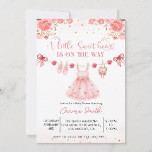 A  Little Sweetheart Baby Shower Invitation