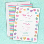 a little Sweetheart baby shower Invitation<br><div class="desc">Cute candy hearts illustration,  a little sweetheart baby shower collection</div>