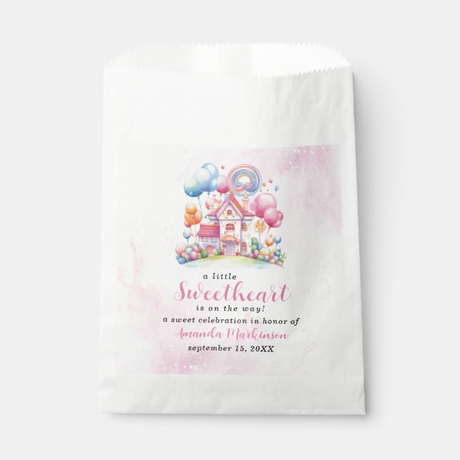 A Little Sweetheart Candy Baby Shower Favour Bag (Front)