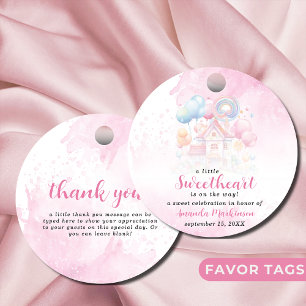A Little Sweetheart Candy Baby Shower Favour Tags
