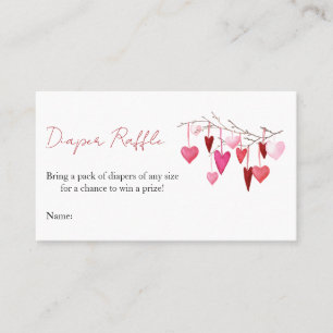 A little Sweetheart is on the Way Diaper Raffle Business Card