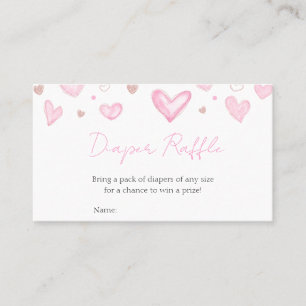 A little Sweetheart is on the Way Diaper Raffle Business Card