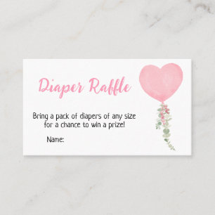 A little Sweetheart is on the Way Diaper Raffle Business Card