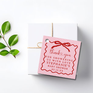 A Little Sweetheart Is On The Way Girl Baby Shower Favour Tags