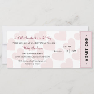 A Little Sweetheart is on the Way Invitation