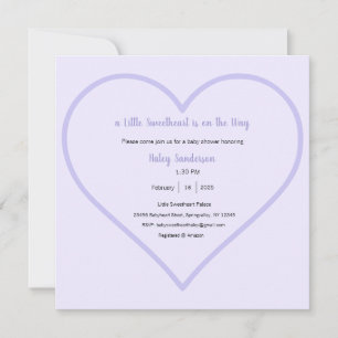 A Little Sweetheart is on the Way Invitation