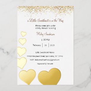 A Little Sweetheart is on the Way Invitation