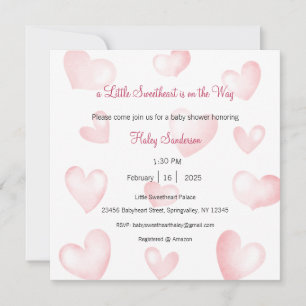 A Little Sweetheart is on the Way Invitation