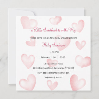 A Little Sweetheart is on the Way Invitation