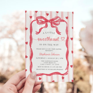 A Little Sweetheart Is On The Way Invitation