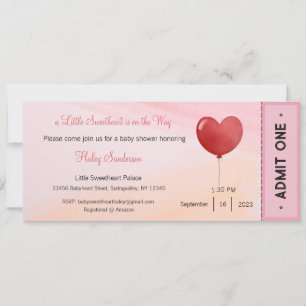 A Little Sweetheart is on the Way Invitation