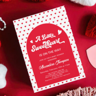 A Little Sweetheart Valentine Baby Shower Neutral  Invitation