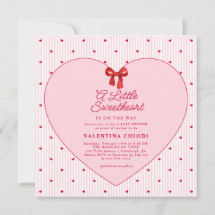 A Little Sweetheart Valentine Coquette Baby Shower Invitation