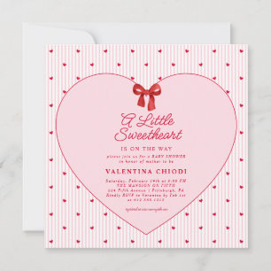 A Little Sweetheart Valentine Coquette Baby Shower Invitation