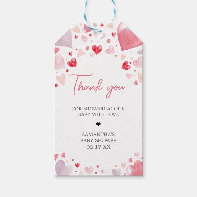 A Little Sweetheart Valentine Favour Tags (Front)