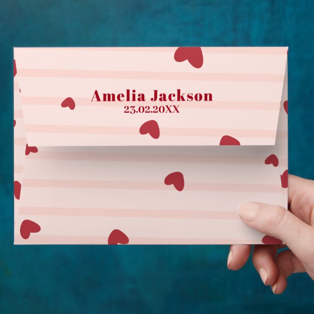 A little sweetheart valentine flowers baby shower  envelope (Hand)