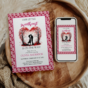 A Little Sweetheart Valentine Party  Invitation