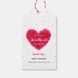 A Little Sweetheart Valentines Baby Shower Gift Tags