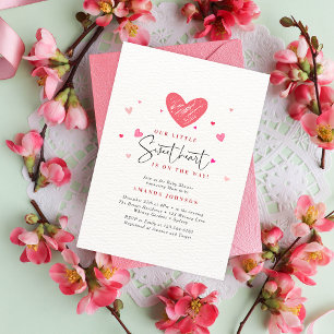 A little Sweetheart Valentines Baby Shower Invitation