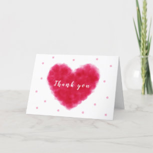 A Little Sweetheart Valentines Baby Shower  Thank You Card
