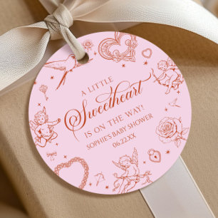 A Little Sweetheart Valentine's Day Baby Shower Favour Tags