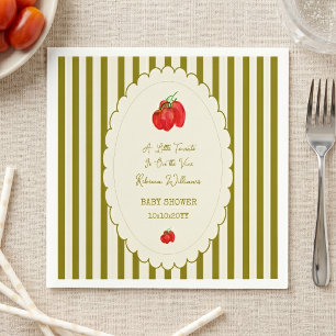 A Little Tomato is on Vine Baby Shower Napkin