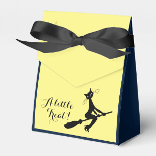 A Little Treat! Cat On Broomstick Favor Box