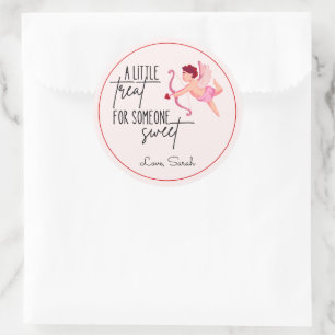 A little Treat For Someone Sweet Valentine's Day  Classic Round Sticker