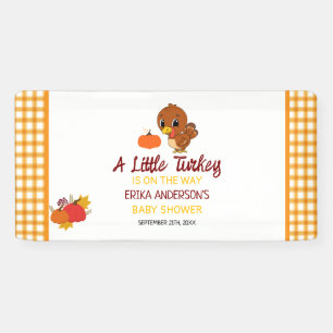 A Little Turkey Baby Shower Fall Thanksgiving  Banner