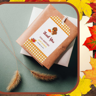 A Little Turkey Fall Thanksgiving Thank You Favour Gift Tags