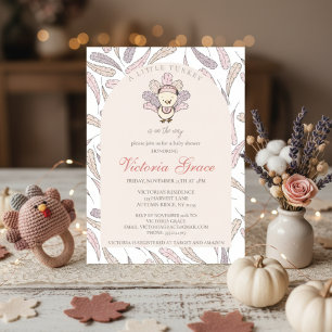 A Little Turkey is on the Way Autumn Baby Shower Invitation