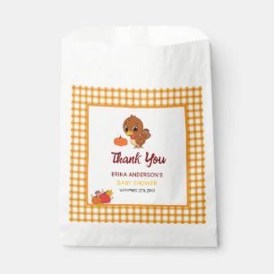 A Little Turkey Is On The Way Fall Thanksgiving  Favour Bag