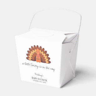 A Little Turkey Thanksgiving Baby Shower Favor Box