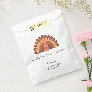 A Little Turkey Thanksgiving Baby Shower Favour Bag