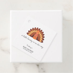 A Little Turkey Thanksgiving Baby Shower Favour Tags