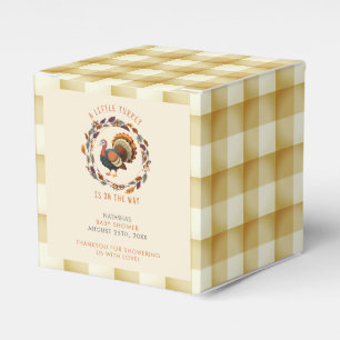 A Little Turkey Thanksgiving Fall Baby Shower Favor Box
