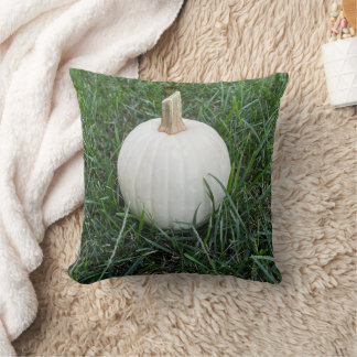A Little White Pumpkin Throw Pillow