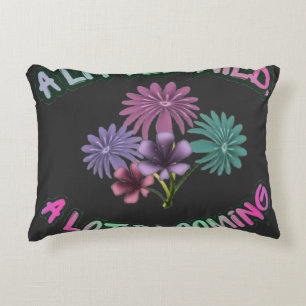 A Little Wild A Lot Blooming Floral Aesthetic  Accent Pillow