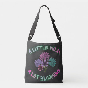 A Little Wild A Lot Blooming Floral Aesthetic Crossbody Bag