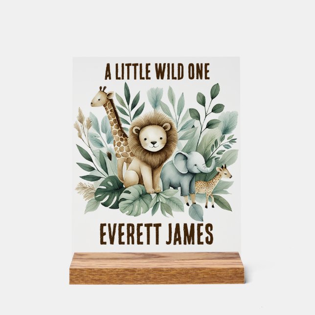 A Little Wild One  Acrylic Sign (Front)