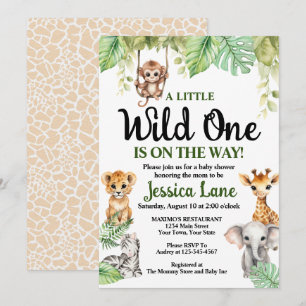 A Little Wild One Baby Shower  Invitation